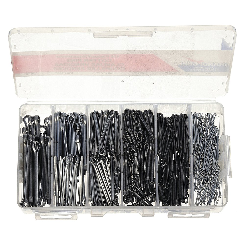 Pin Assortment, Cotter, Carbon Steel, 6 No. Of Sizes, Gr. 1008