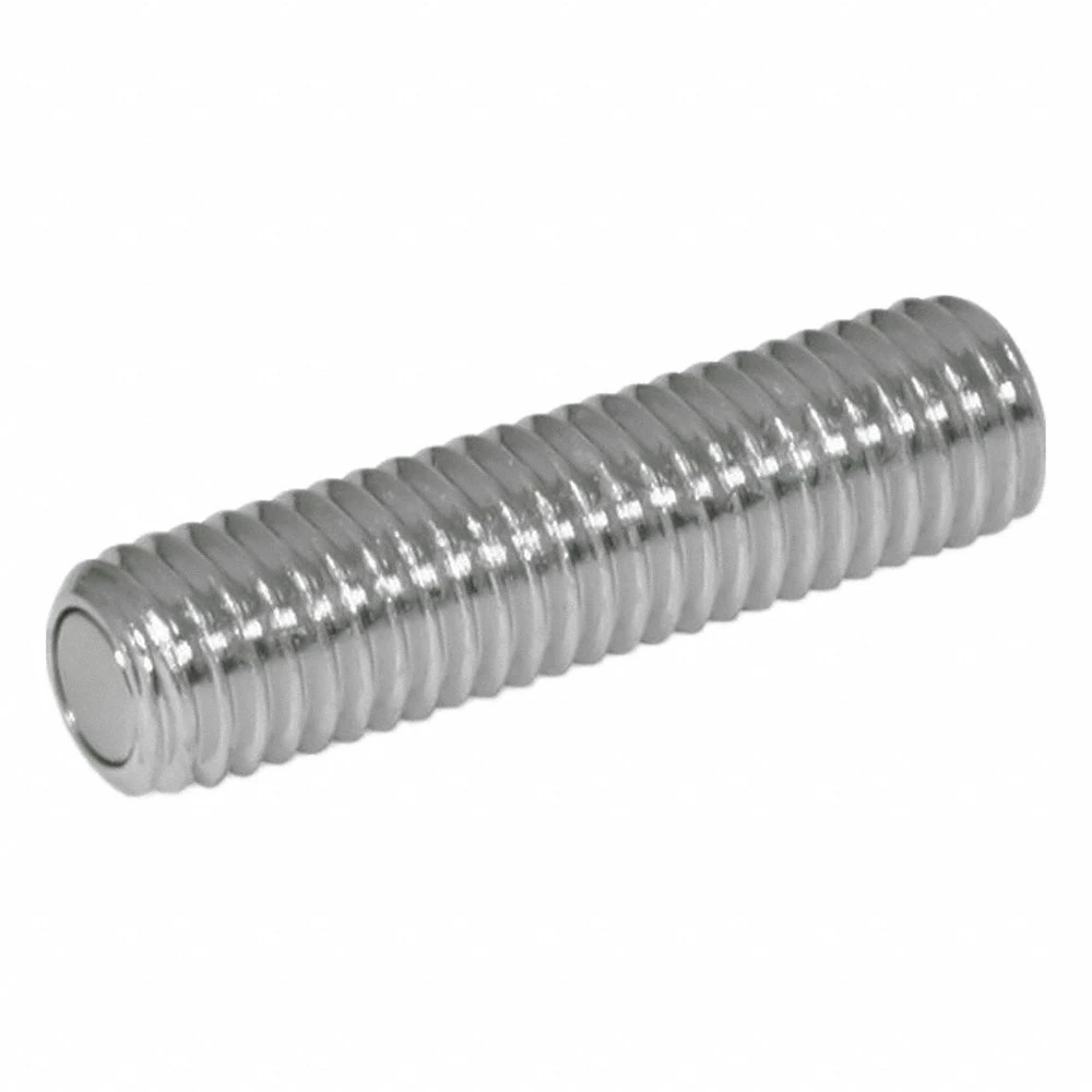 Set Screw with Magnet, Zinc Plated, Steel, M6 Thread Size, 25 mm Overall Length, Socket