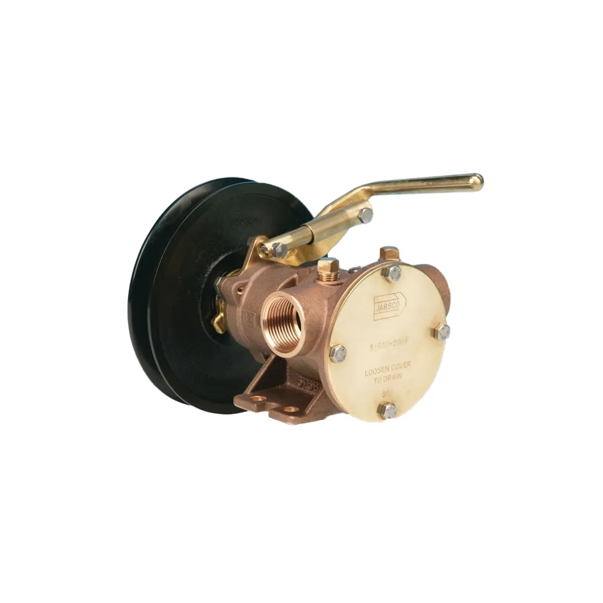 Manual Clutch Driven Flexible Impeller Pump, Bronze, with a Neoprene Impeller