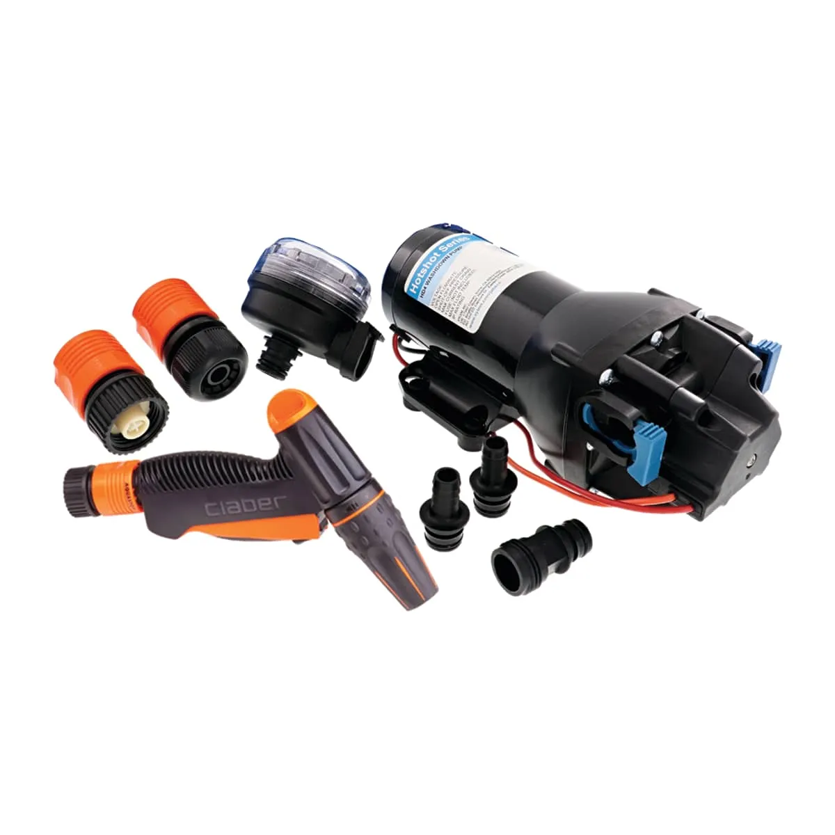 Marine Washdown Pump, rated up to 6 GPM, 70 PSI Shutoff, 12 VDC