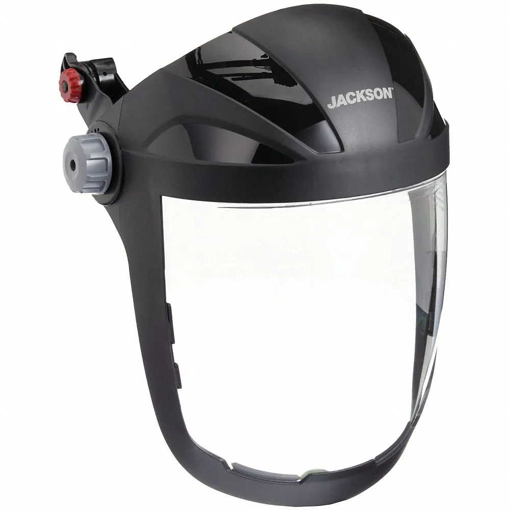 Face shield Assembly, Clear, Anti-Fog, Polycarbonate, 9 Inch Visor Ht, Jackson Safety