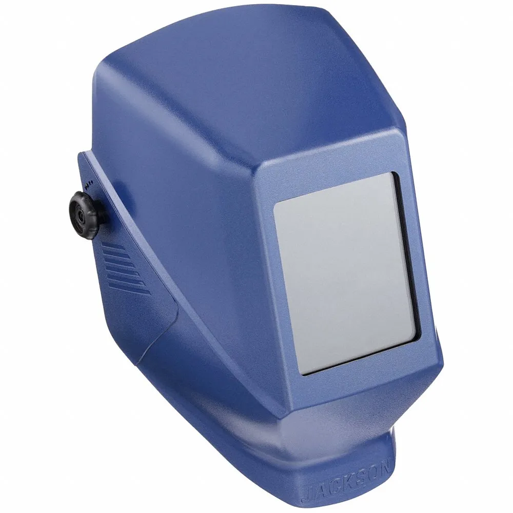 Welding Helmet, Passive, 0 Arc Sensors, Blue, W10, 4.5 Inch x 5.25 Inch, Ratchet