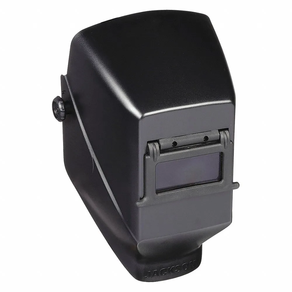 Welding Helmet, Passive, 0 Arc Sensors, Black, W10, 2 Inch x 4.25 Inch, Ratchet