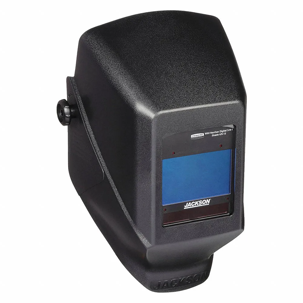 Welding Helmet, Auto-Darkening, 2 Arc Sensors, Black, W9 to W13, 3.8 Inch x 2.35 Inch Size