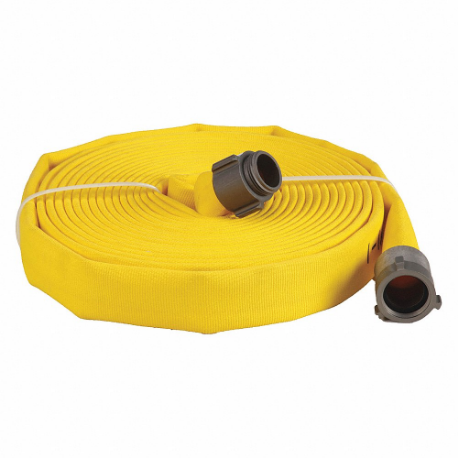 JAFLINE G51H15LNY100N Fire Hose, Attack Fire Hose, Double Jacket, 1 1/2 Inch Hose Inside Dia, 100 ft Hose Length | CR4YGT 53KA92