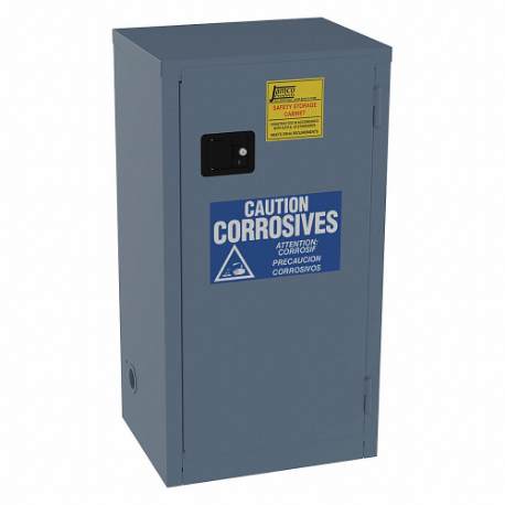 JAMCO CL18 Corrosives SCabinet, Std Slimline, 18 Gal, 23 Inch X 18 Inch X 44 Inch, Blue | CN8BNK 515X64