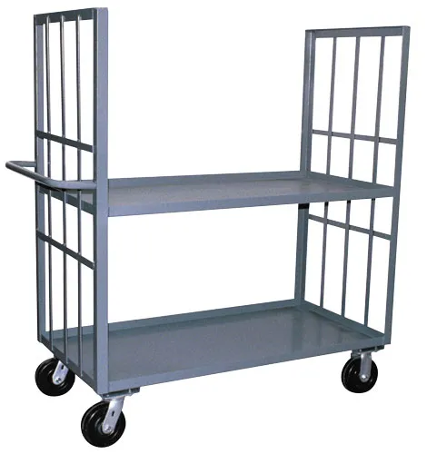 Mesh Truck, 2 Shelves, 3,000 lbs Capacity, 2 Sided