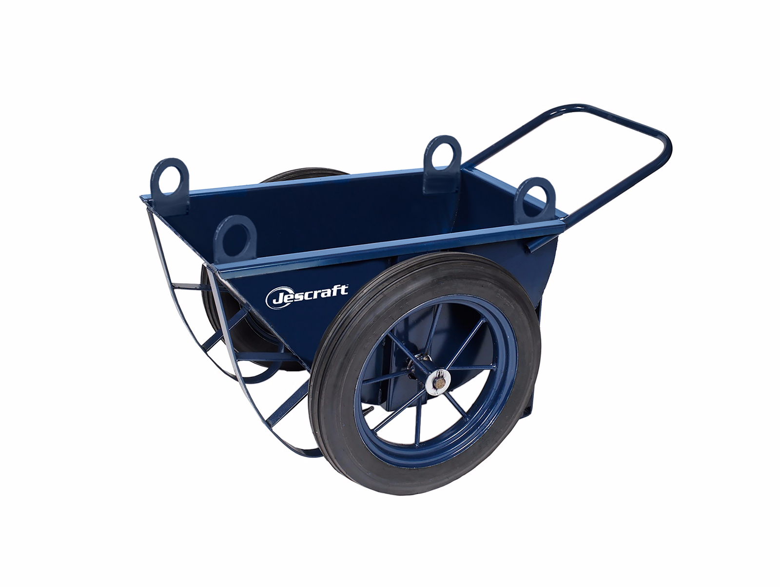 JESCRAFT JB-60HL Concrete Buggy, 4 Hoisting Lugs, 6 cu. ft. Capacity, 27 Inch Pneumatic Wheels | CJ6NJM