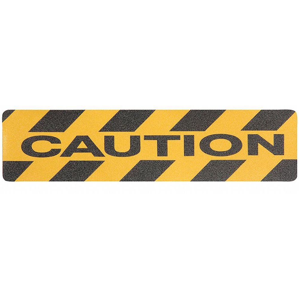 JESSUP MANUFACTURING GRAN12748 Striped Black/Yellow Anti-Slip Tread, 6 x 2.0 ft., Acrylic Adhesive, 10 Pk | CD2NHW 448K62