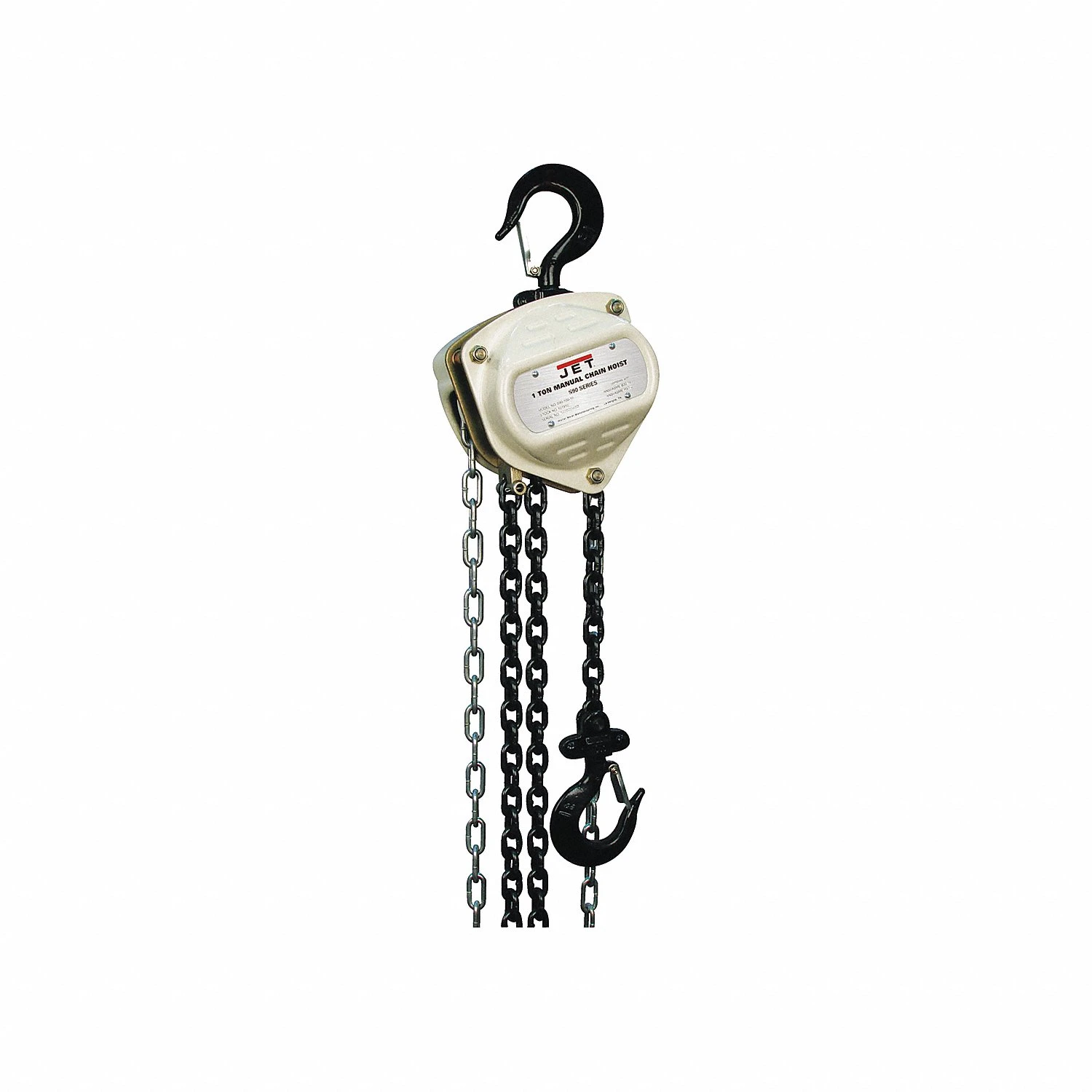 JET TOOLS S90-100-10 Hand Chain Hoist with 10ft Lift, 1-Ton | CR4ZWQ 43GJ80