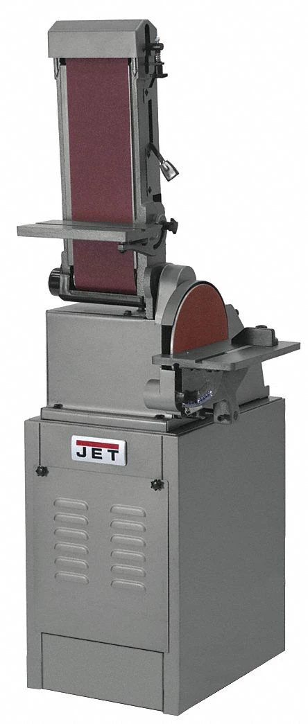Belt and Disc Sander, For Metal, 115 V, Single-Phase, 1 hp, 6 x 48 Inch Belt, 10 Inch Disc