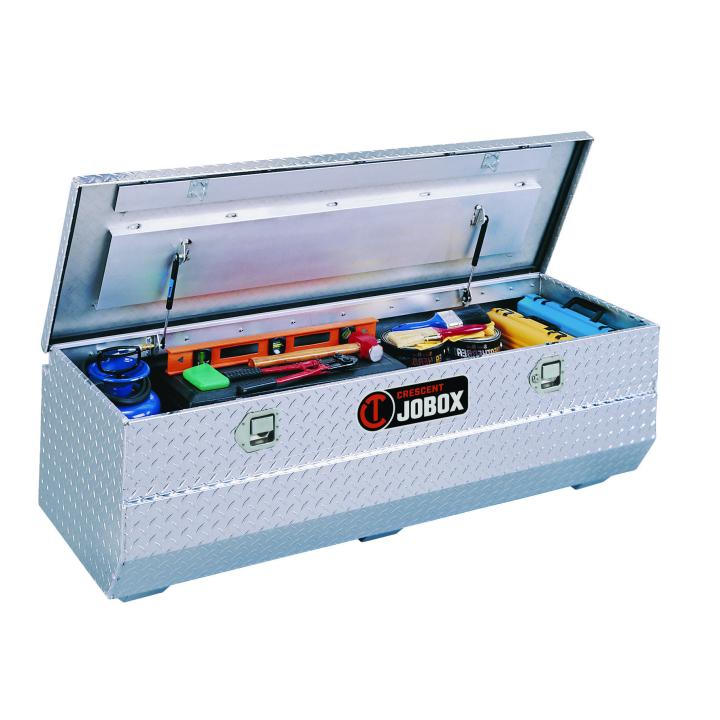 JOBOX 899260 Truck Chest, Compact, 46.5 x 18.75 x 16.5 Inch Size, Bright, Aluminium | CM9GCE