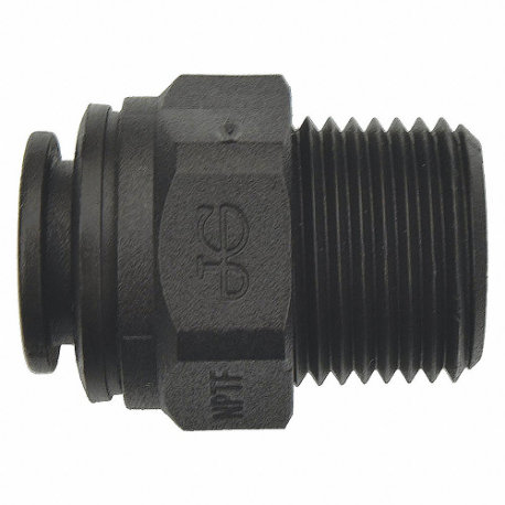 JOHN GUEST PP011223E Male Connector, Polypropylene, Push-to-Connect x MNPT, 3/8 Inch Size Tube OD | CR6AEE 400L27