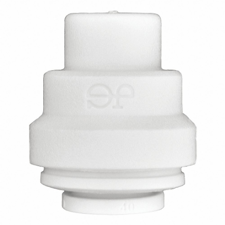 JOHN GUEST PP4608W End Cap, Polypropylene, Tube White, 10 PK | CR6ADW 400L12