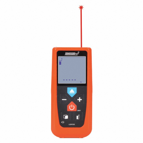 JOHNSON LDM195 LEVEL & TOOL Laser Distance Meter, 196 ft Max Measuring Distance, ±1/16 Inch, AAA | CR6BHD 492U68