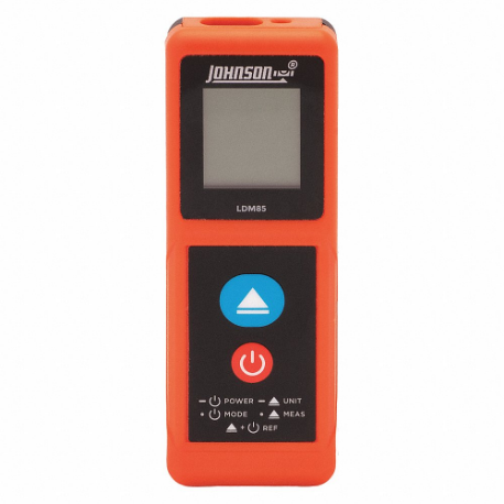 JOHNSON LDM85 LEVEL & TOOL Laser Distance Meter, 85 ft Max Measuring Distance, ±5/64 Inch, AAA, Indoor | CR6BHE 492U66