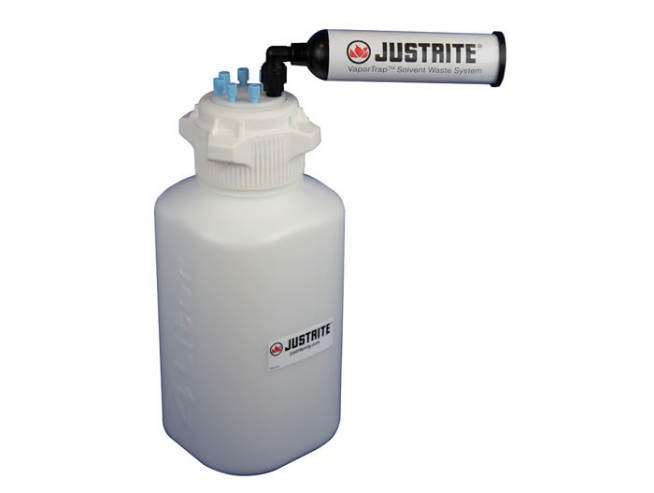 JUSTRITE 12805 Carboy With Filter Kit, 1/8 Inch Tubing, 4L, 83mm Cap, 6 Ports, HDPE | CD8DJG