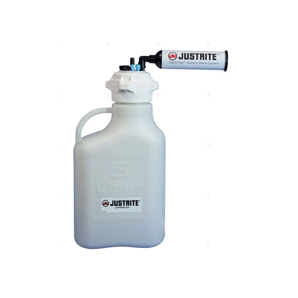 JUSTRITE 12821 Carboy With Filter Kit, 1/8 Inch Tubing, 5L, 83mm Cap, 7 Ports, HDPE | CD8DJZ