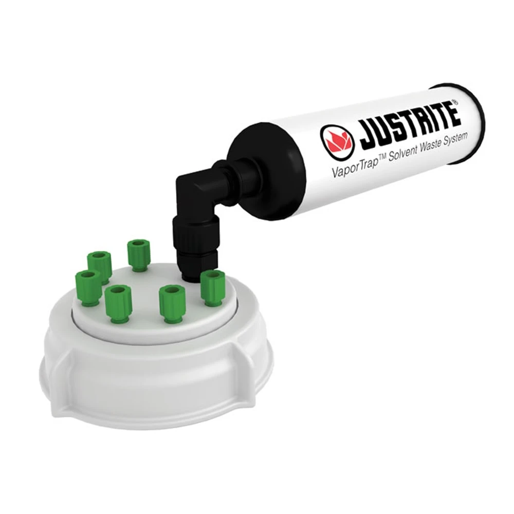 JUSTRITE 12830 Cap With Filter, 70 mm, 6 Ports, 1/16 Inch Outer Dia. | CD8DKJ