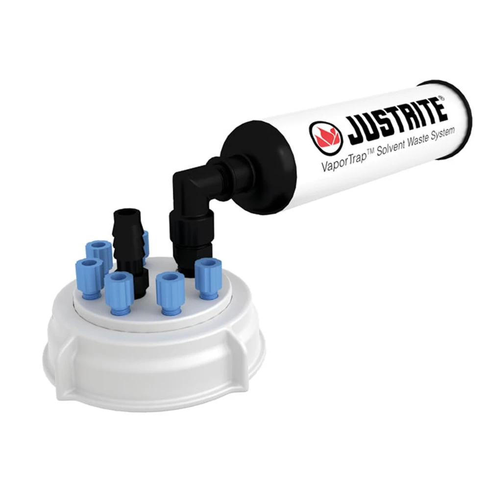 JUSTRITE 12832 Cap With Filter, 70 mm, 6 Ports, 1/8 Inch Outer Dia. | CD8DKL