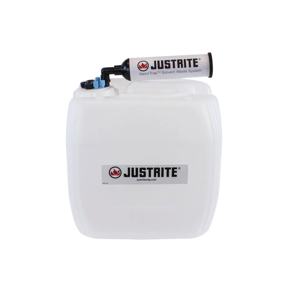 JUSTRITE 12844 Carboy With Filter, Hdpe, 13.5L, 70 Cap, 8 Port | CD8DKZ