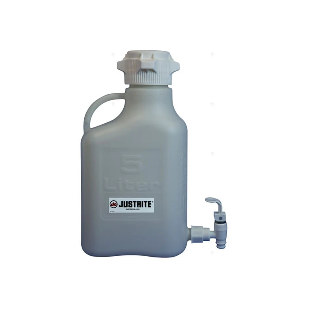 JUSTRITE 12914 Carboy With Spigot, Hdpe, 5L, 83 mm Cap | CD8DNY