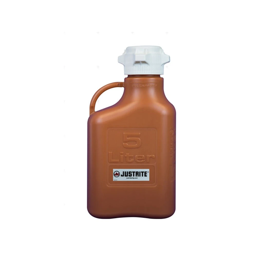 JUSTRITE 12920 Carboy, Hdpe, 5L, 83 mm Cap, Amber | CD8DPE