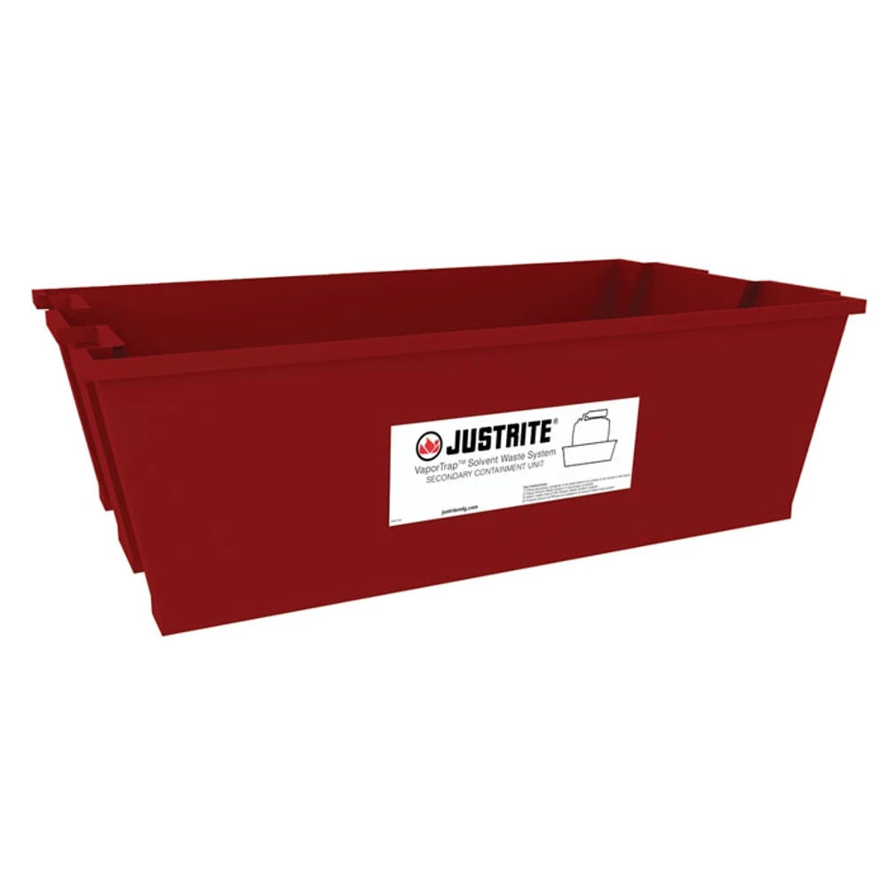 JUSTRITE 12956 Spill Basin, 9 Gallon, Red | CD8DQQ