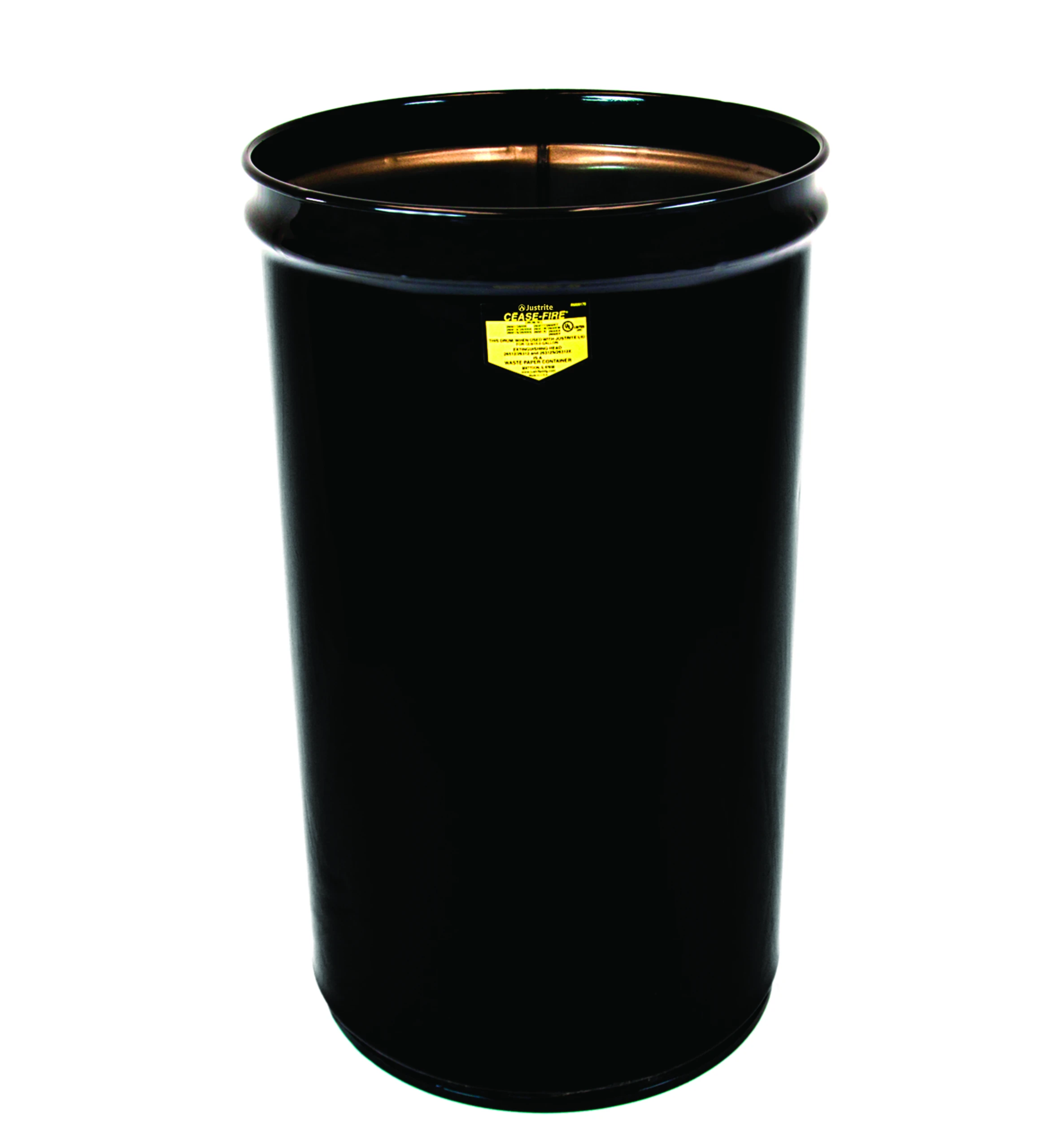 JUSTRITE 26014K Waste Receptacle, Safety Drum Can only, Metal, 29 Inch Height, Black | AA6QVR 14N864