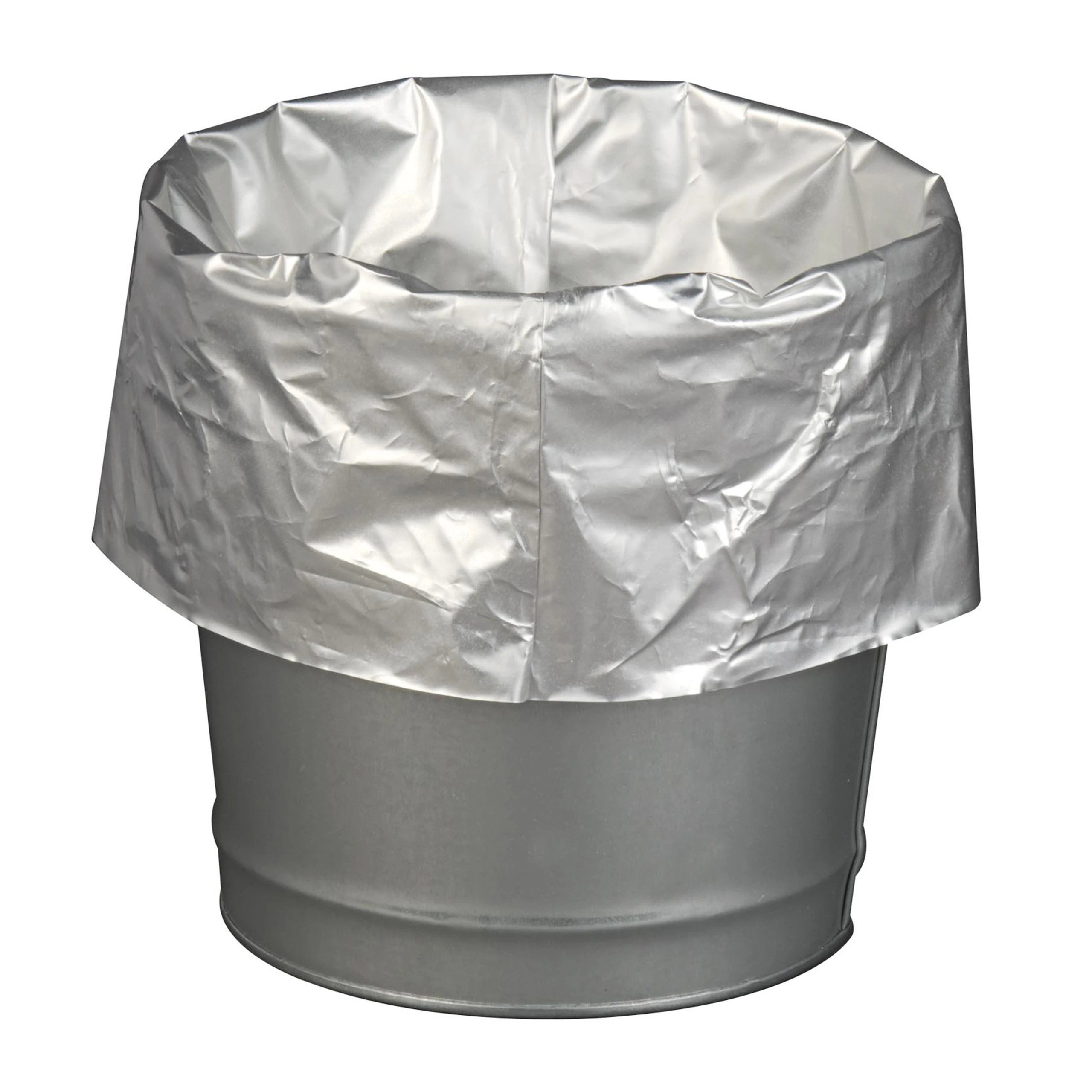 JUSTRITE 26827 Disposable Bucket Liner, Aluminum, Pack Of 10 | AE4MGR JSM26827AI
