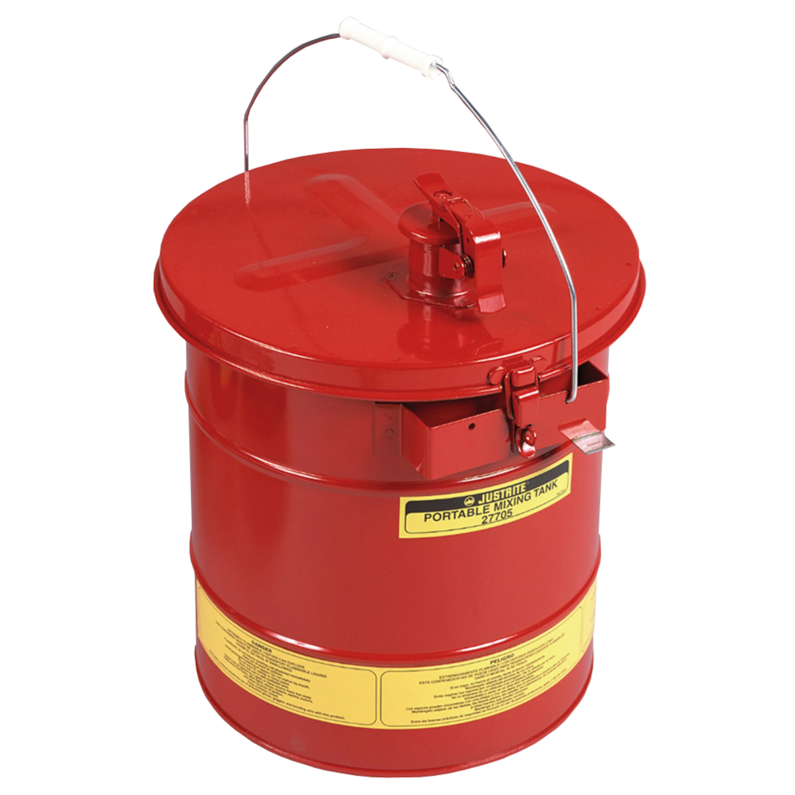 Mixing Tank, Portable, 5 Gallon, Flame Arrester, Self-Close Spout, Red