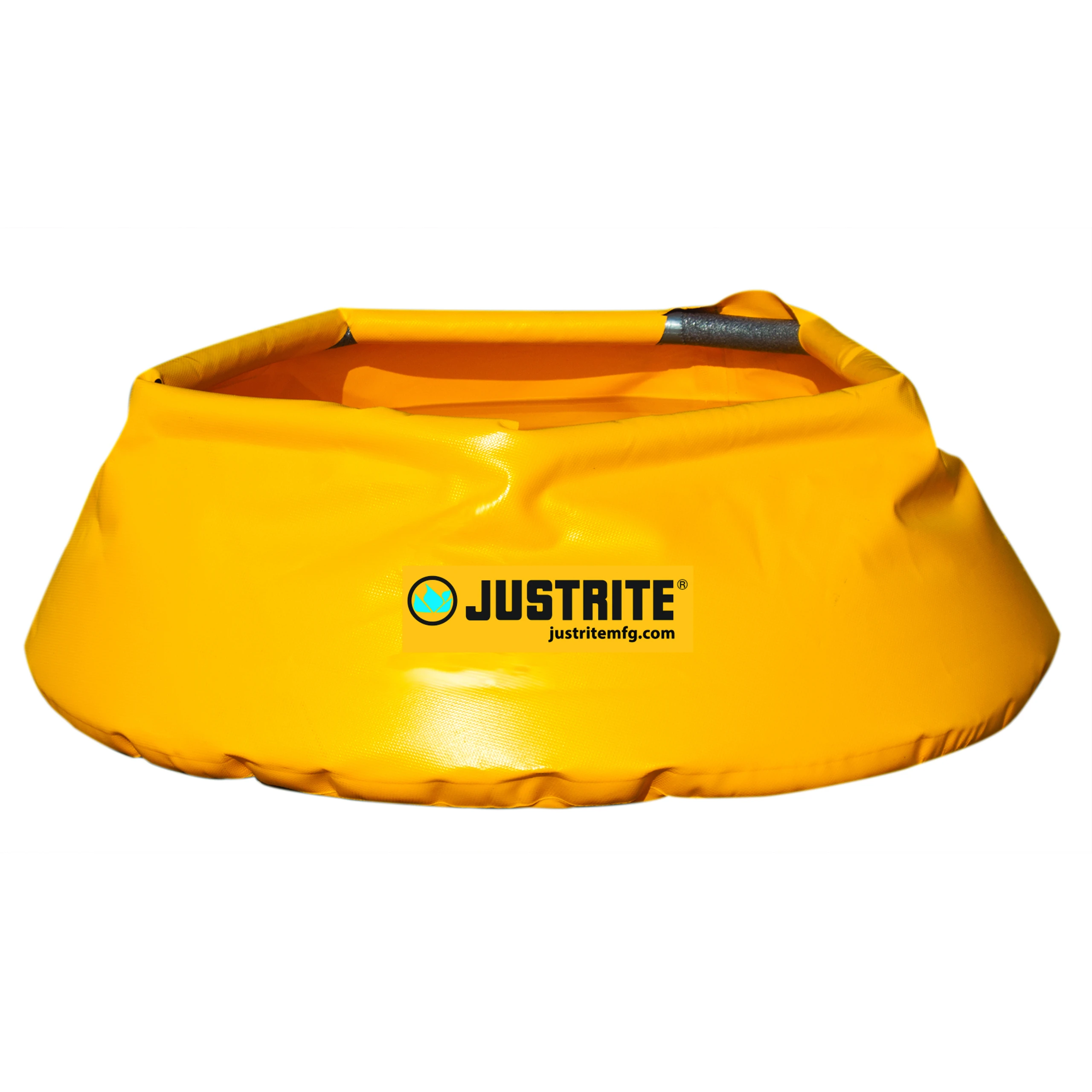 JUSTRITE 28319 Portable Berm, 20 Gallon, 31 Inch Dia. x 11.75 Inch Height, Yellow | CD8CGV JEN28319YL