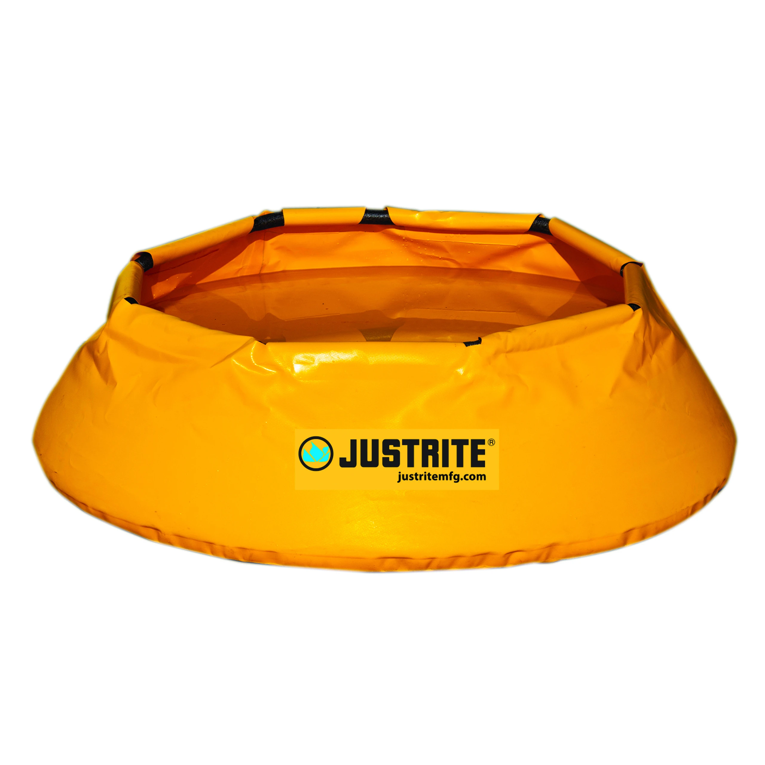 JUSTRITE 28325 Portable Berm, 150 Gallon, 62 Inch Dia. x 16 Inch Height, Yellow | CD8CGY JEN28325YL