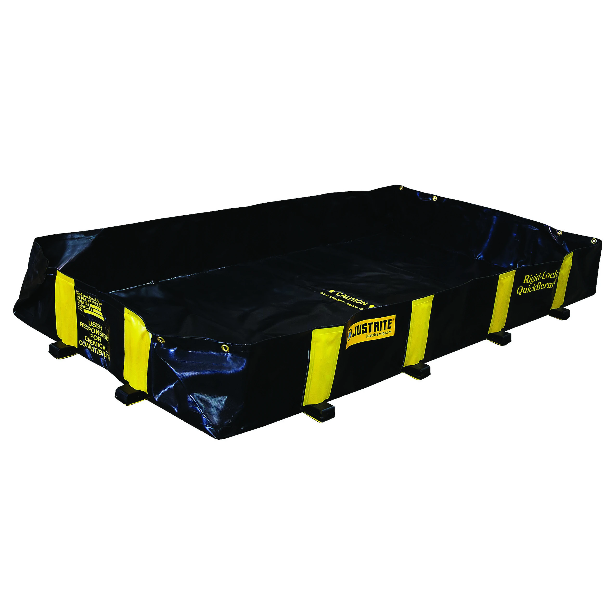 JUSTRITE 28514 Drive Over Berm, 235 Gallon, Black | AH3QDG JEN28514BL