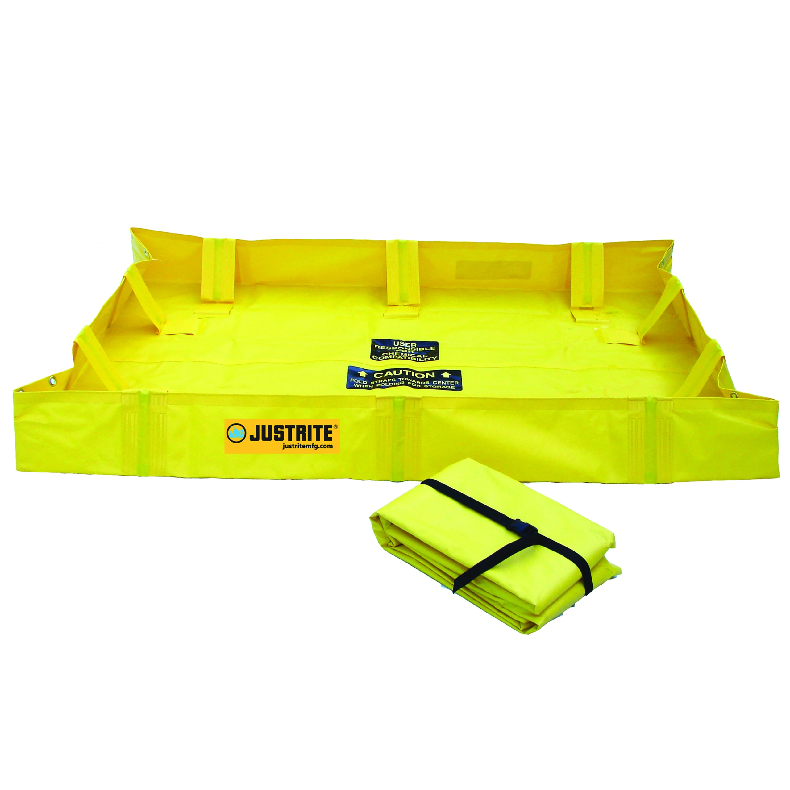 JUSTRITE 28558 Spill Containment Berm, Folding, 4 x 6 Feet x 8 Inch Size, Yellow | CD8CJP JEN28558YL