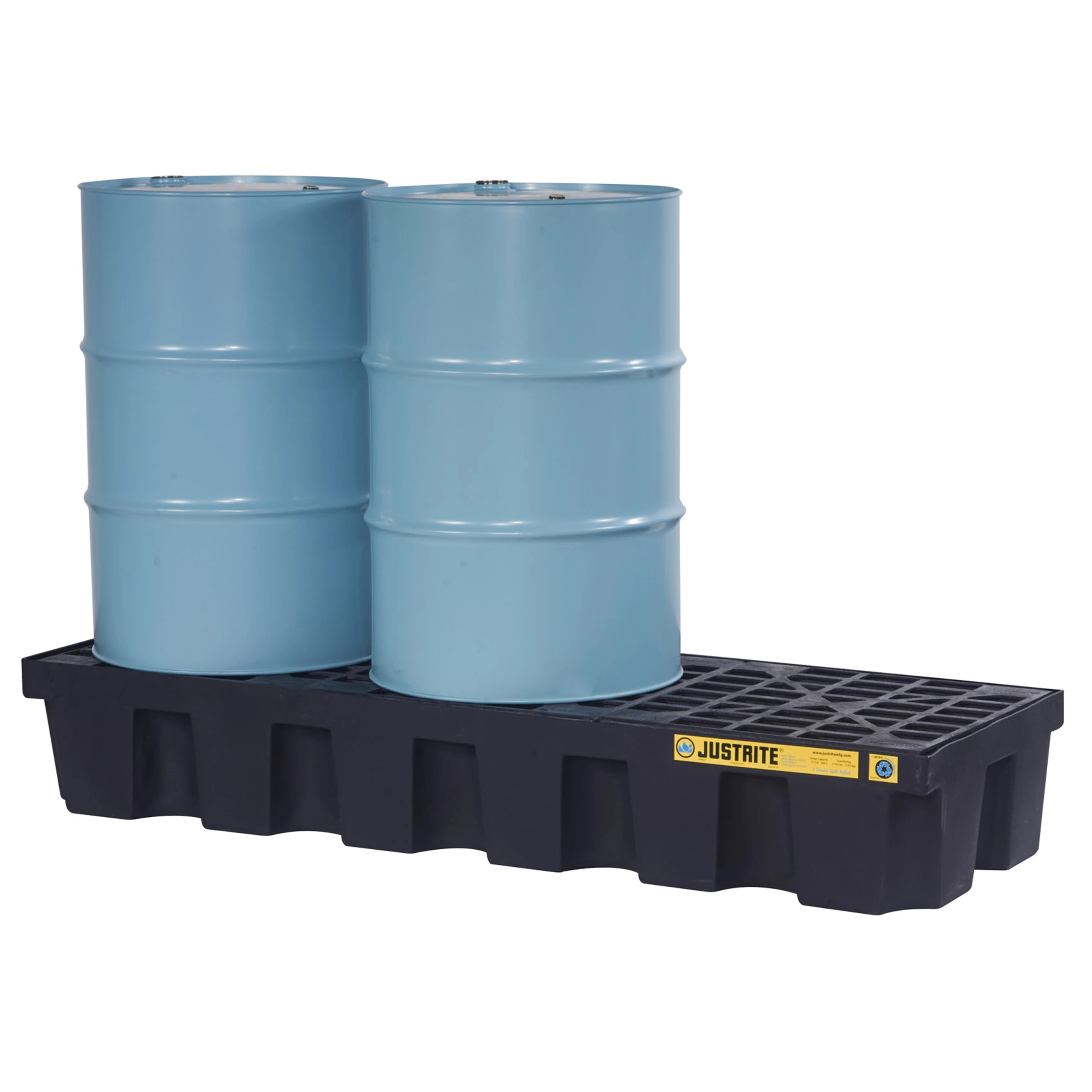 JUSTRITE 28627 Drum Spill Containment Pallet, 3 Drums, 3750 Lb. | AE2CXK JEN28627BL