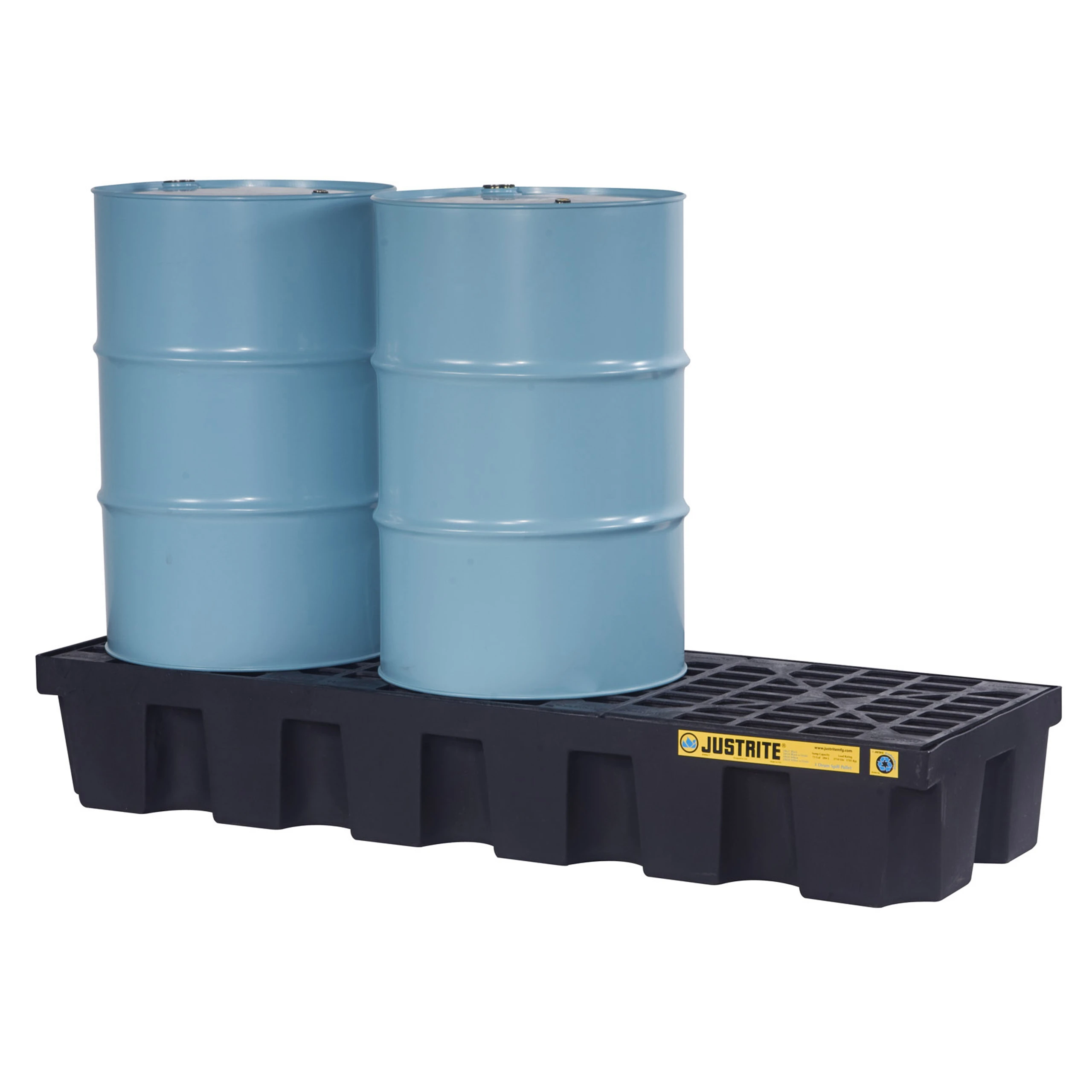 JUSTRITE 28629 Drum Spill Containment Pallet, 3 Drums, 3750 Lb. | AE2CXM JEN28629BL