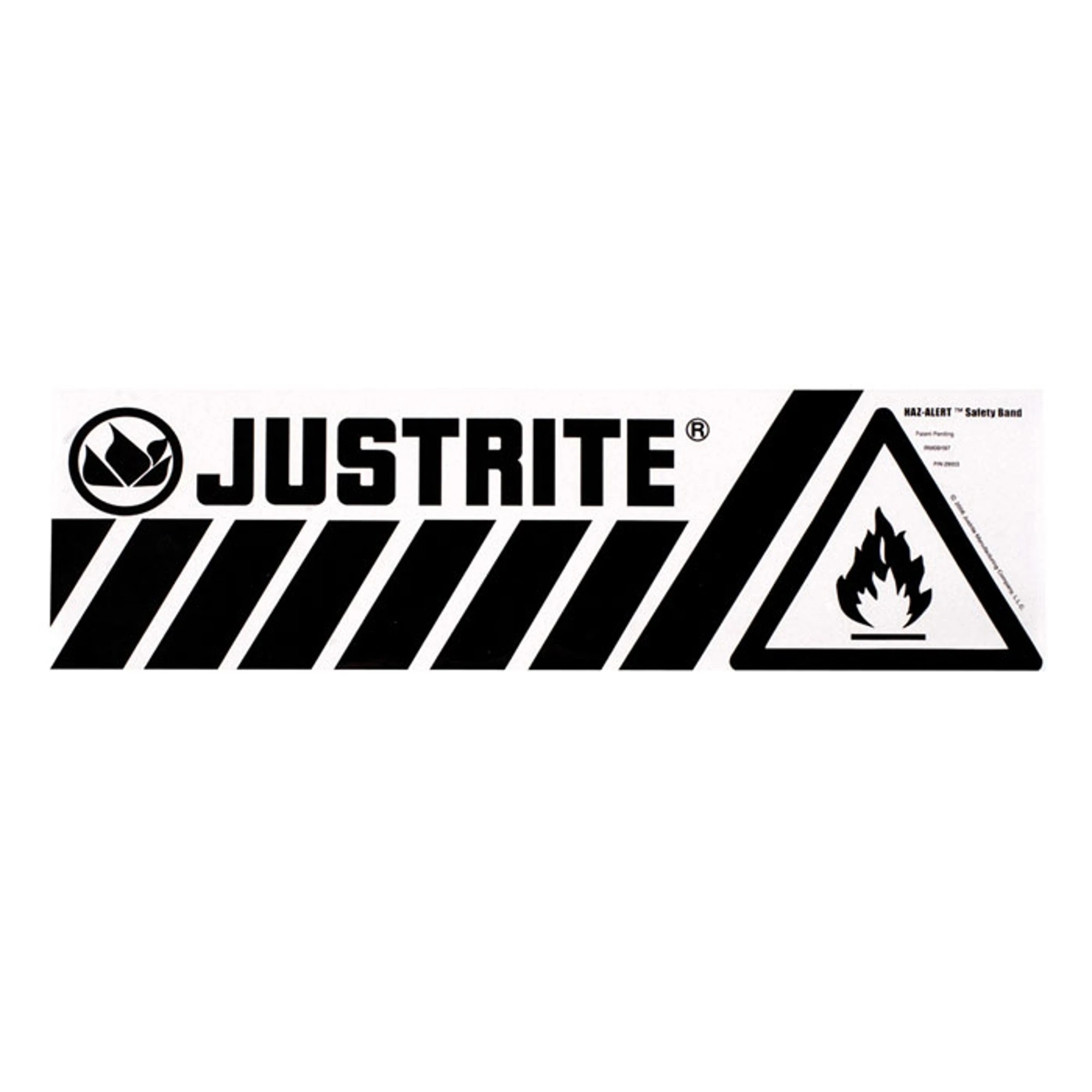 JUSTRITE 29003 Warning Label, 5 Inch Height x 17-1/2 Inch Width | AA4ZWU 13M423
