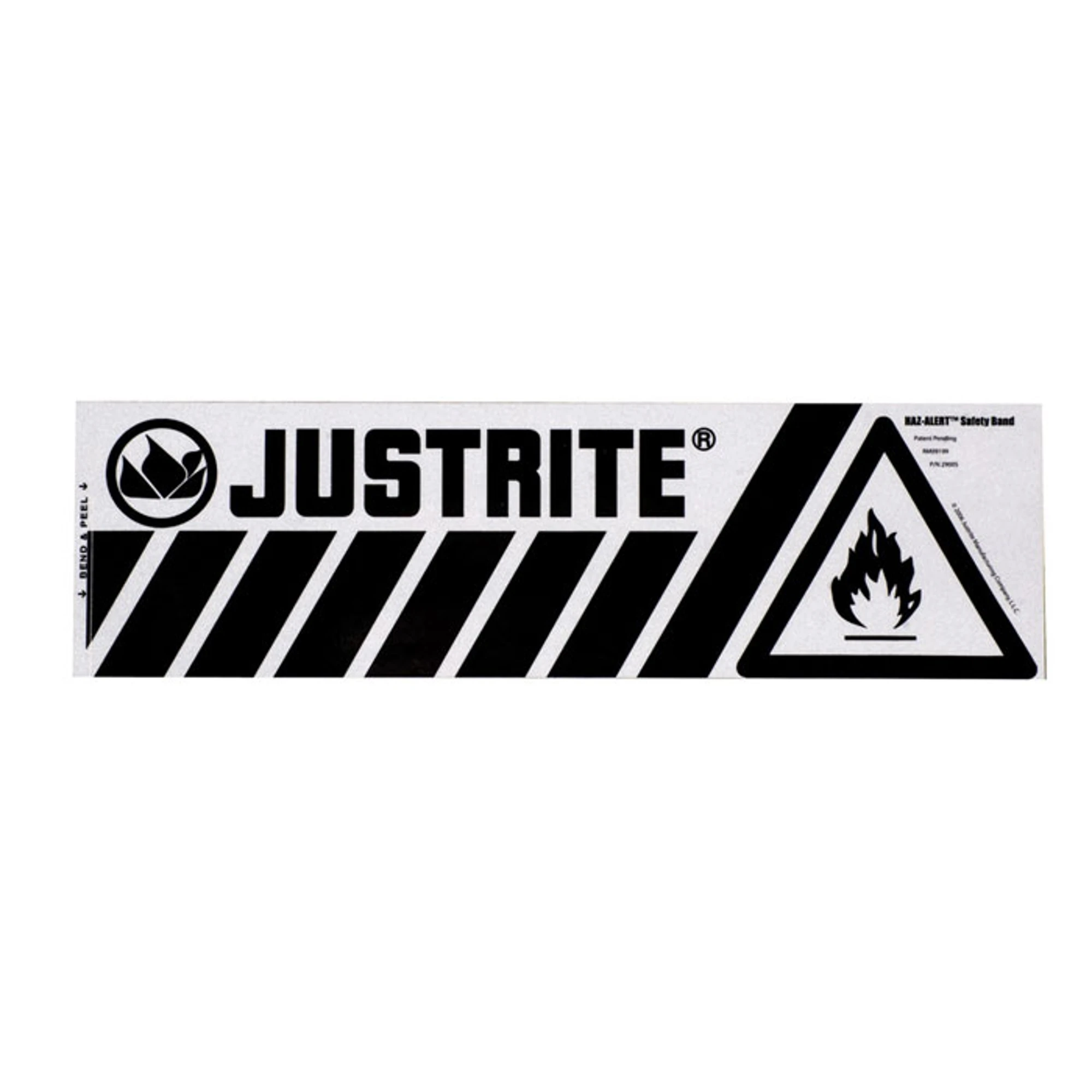 JUSTRITE 29005 Safety Band Label, 3-1/2 Inch Height x 12 Inch Width | AA4ZWW 13M425