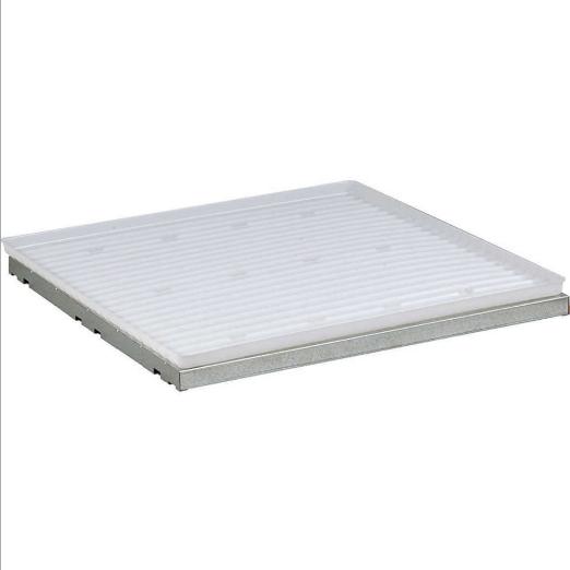 JUSTRITE 29980 Shelf With Tray, 29-3/4 Inch Width | AA4ZXX JCB29980WH