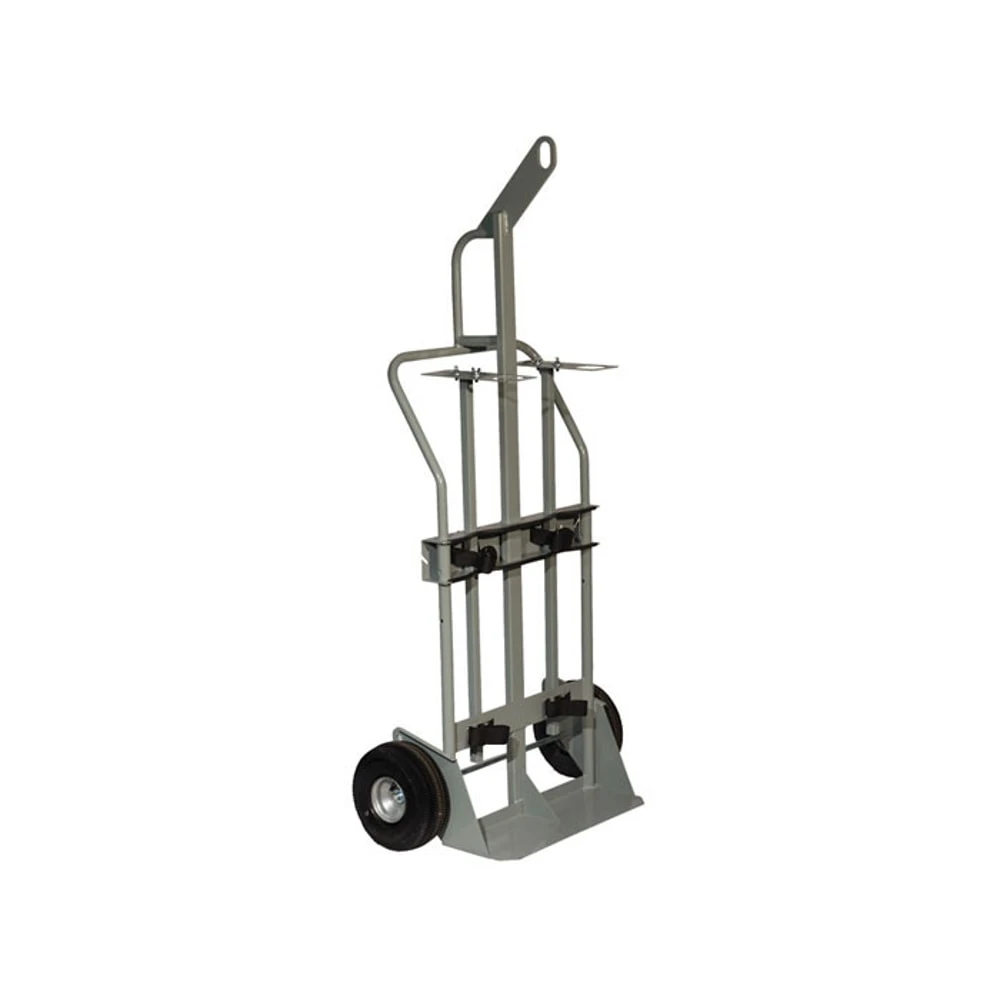 JUSTRITE 35024 Gas Cylinder Hand Truck With Hoist Ring, 2 Cylinders, 10.5 Inch Pneumatic Wheels | CD8DCU