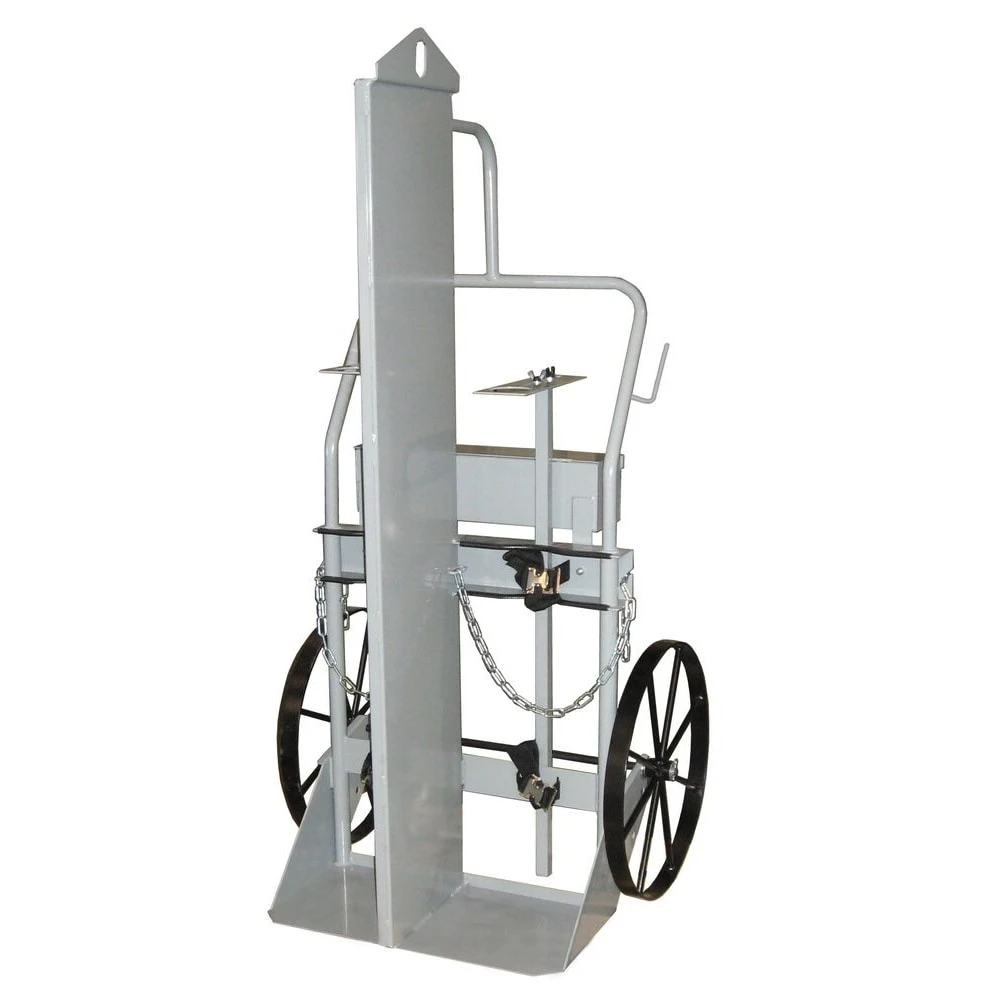 JUSTRITE 35048 Gas Cylinder Hand Truck, 2 Cylinders, Fire Wall, Steel Wheels | CD8DDG