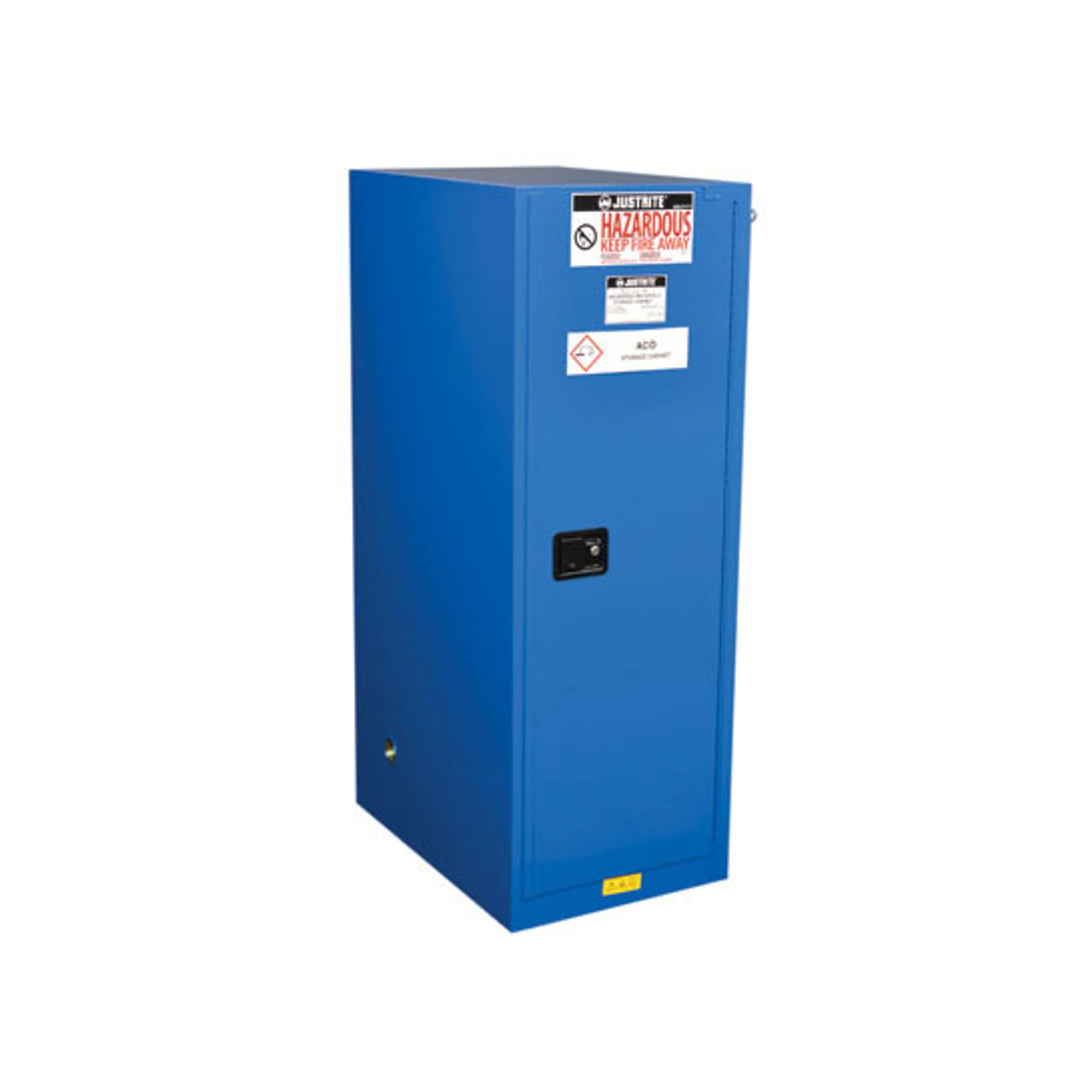 JUSTRITE 865428 Hazardous Material Cabinet, Self Close, 3 Shelves, 54 Gallon, 1651 x 591 x 864mm Size | CD8CLV JCB8654281, 8654281