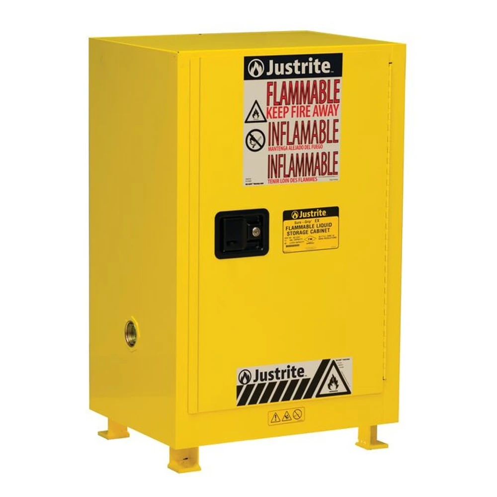 Compact Safety Cabinet, 1 Door, Self Close, 45L Capacity, 889 x 591 x 457 mm Size, Yellow
