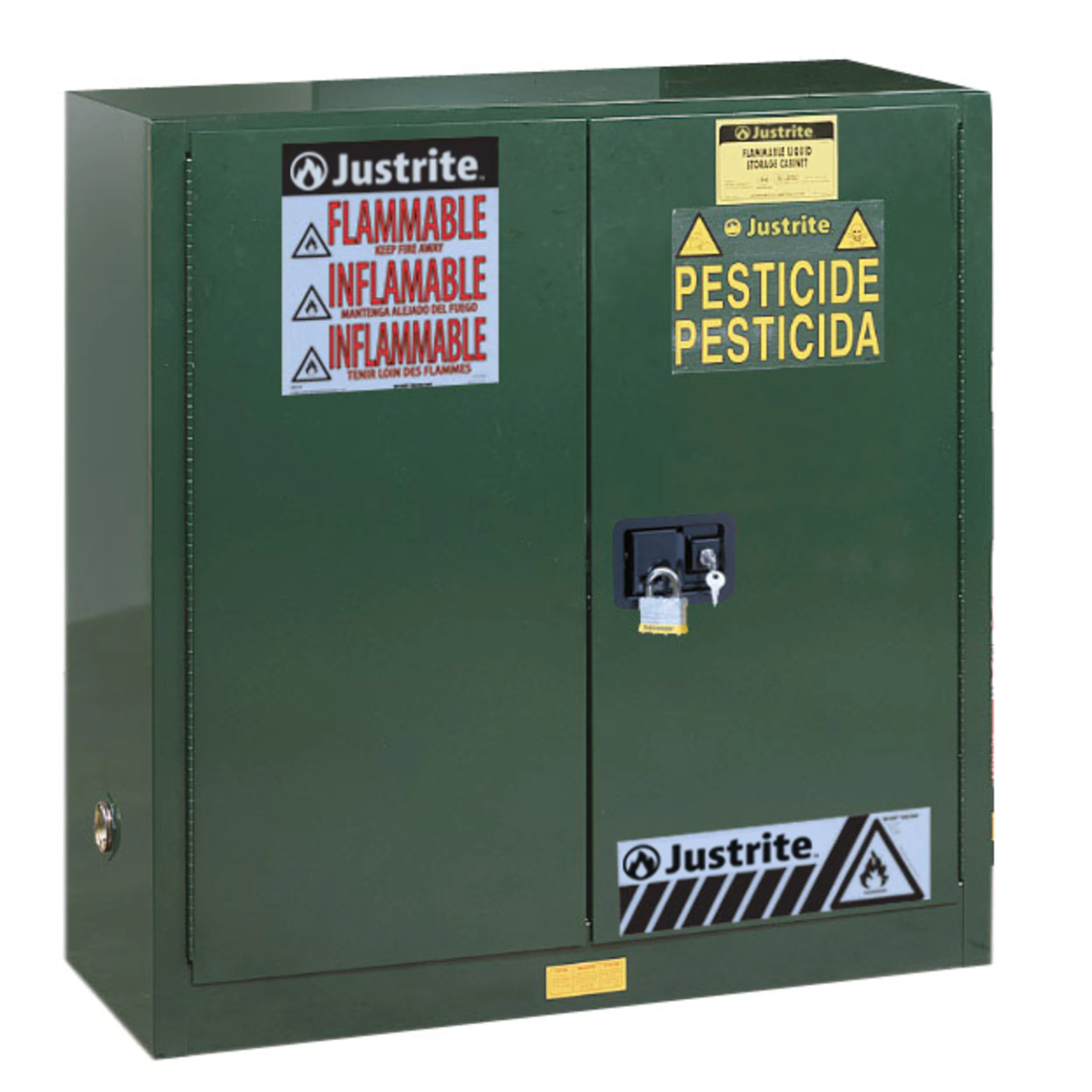 JUSTRITE 8930041 Pesticide Safety Cabinet, 30 Gallon, Green | CH6GPG
