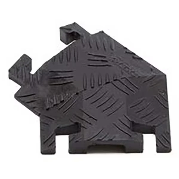 JUSTRITE FL45LT1X1.5-B Cable Protector, 1 Channel, 11-3/4 InchW, Black | CY6XMM