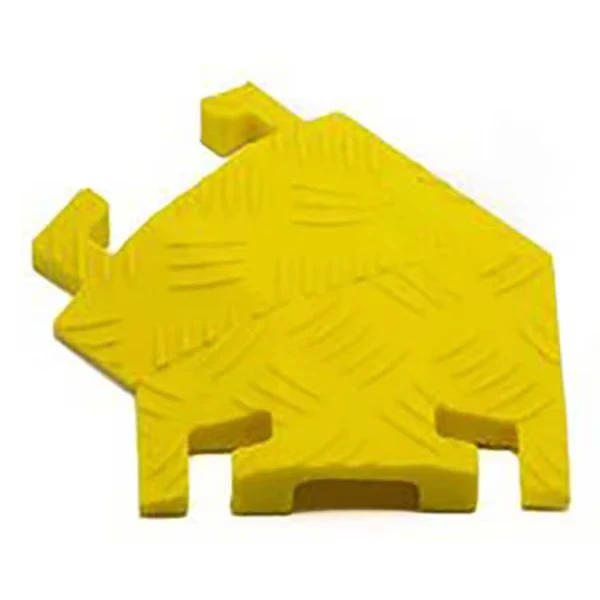 JUSTRITE FL45LT1X1.5-Y Cable Protector, 1Channel, 11-3/4 InchW, Yellow | CY6XHY
