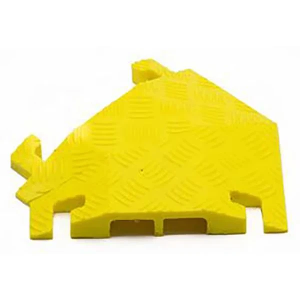JUSTRITE FL45LT2X1.75-Y Cable Protector, 2Channel, 11-3/4 InchW, Yellow | CY7ABJ