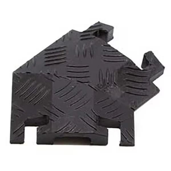 JUSTRITE FL45RT1X1.5-B Cable Protector, 1 Channel, 11-3/4 InchW, Black | CY6ZRY