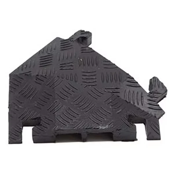 JUSTRITE FL45RT2X1.75-B Cable Protector, 2 Channel, 11-3/4 InchW, Black | CY6YHP